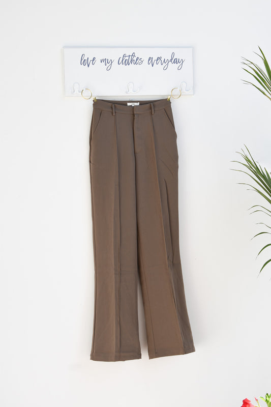 seam front wide leg pant